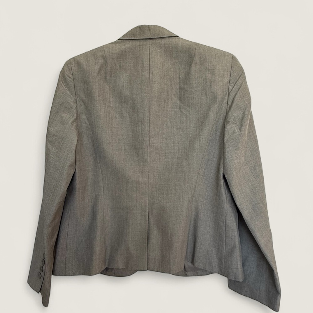 Talbots 100% Silk Gray Blazer Jacket Size 10 | Career Professional Academia - Picture 3 of 12